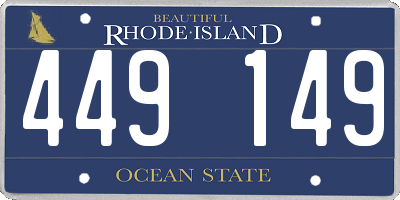 RI license plate 449149
