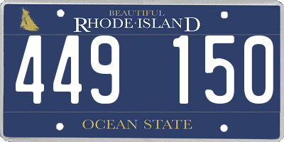 RI license plate 449150
