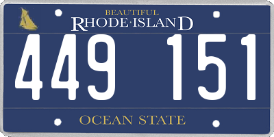 RI license plate 449151