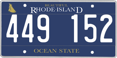 RI license plate 449152