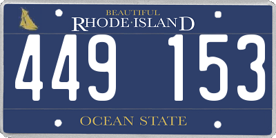 RI license plate 449153