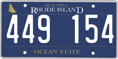 RI license plate 449154