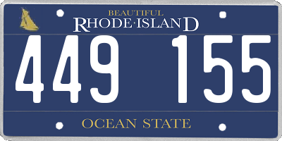 RI license plate 449155