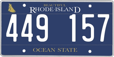RI license plate 449157