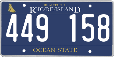RI license plate 449158