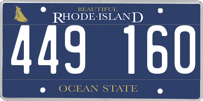 RI license plate 449160
