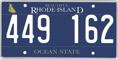 RI license plate 449162
