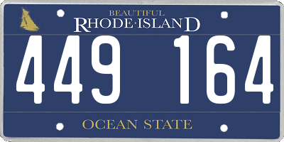 RI license plate 449164