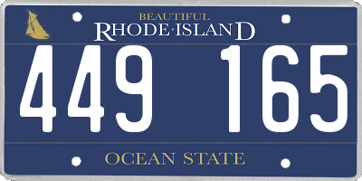 RI license plate 449165