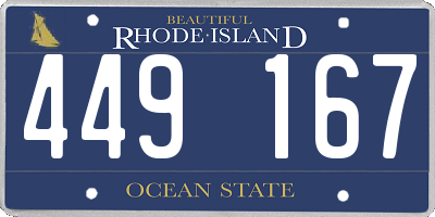 RI license plate 449167