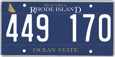 RI license plate 449170