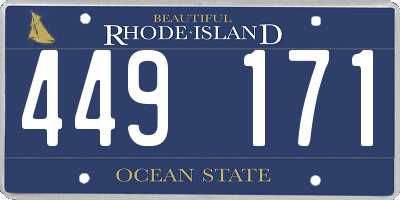 RI license plate 449171
