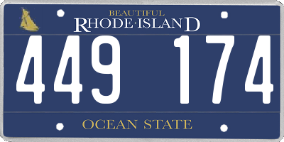 RI license plate 449174