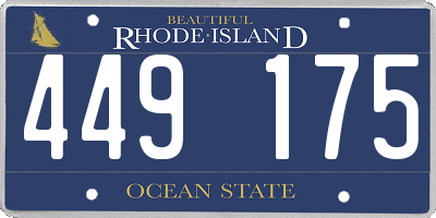 RI license plate 449175