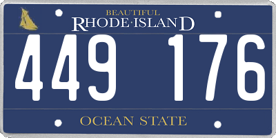 RI license plate 449176