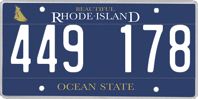 RI license plate 449178