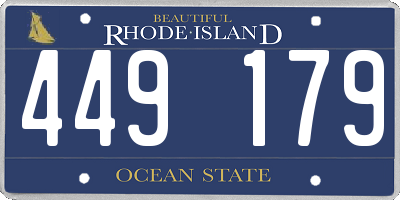 RI license plate 449179