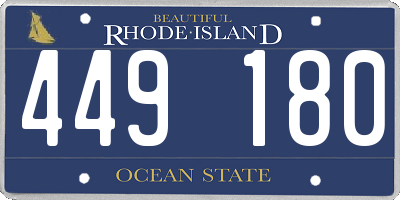 RI license plate 449180