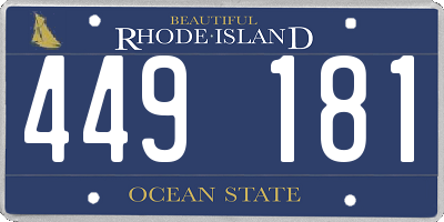 RI license plate 449181
