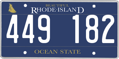 RI license plate 449182