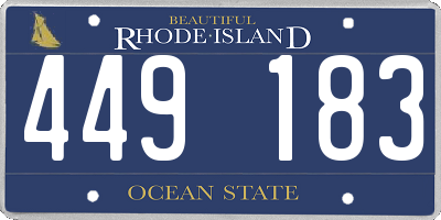 RI license plate 449183
