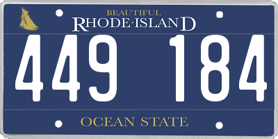 RI license plate 449184