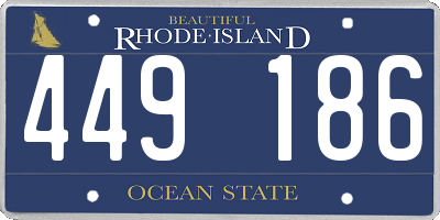 RI license plate 449186