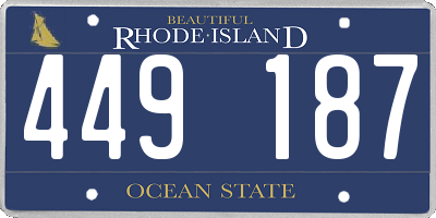 RI license plate 449187