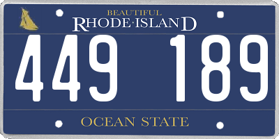 RI license plate 449189