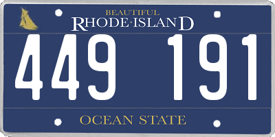 RI license plate 449191