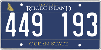 RI license plate 449193