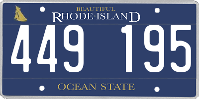 RI license plate 449195