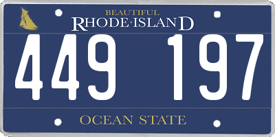 RI license plate 449197