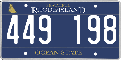 RI license plate 449198