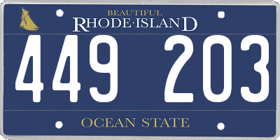 RI license plate 449203