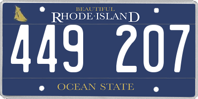 RI license plate 449207