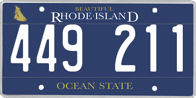 RI license plate 449211