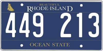 RI license plate 449213