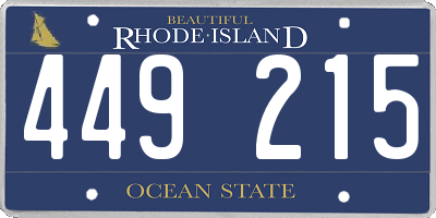 RI license plate 449215