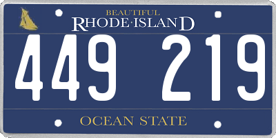 RI license plate 449219