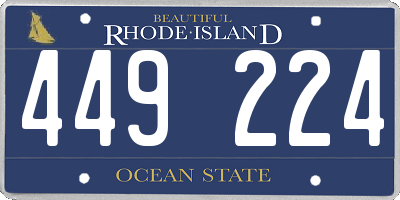 RI license plate 449224