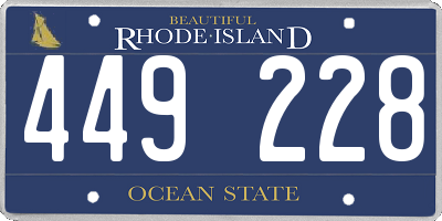 RI license plate 449228