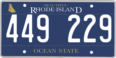 RI license plate 449229