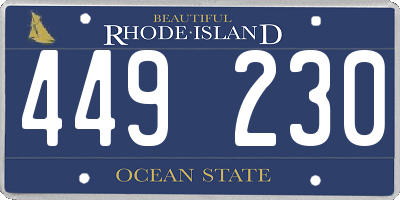 RI license plate 449230