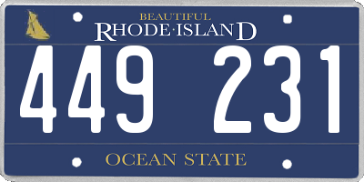 RI license plate 449231