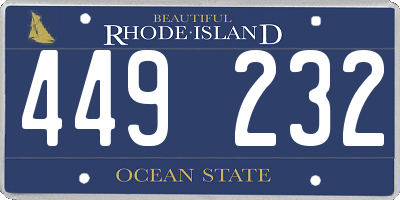 RI license plate 449232