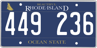 RI license plate 449236