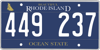 RI license plate 449237