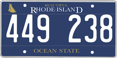 RI license plate 449238
