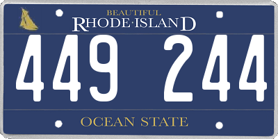 RI license plate 449244